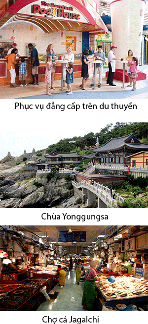 BIỂN BUSAN, HÀN QUỐC (Ăn: phục vụ 24/24 trên du thuyền)