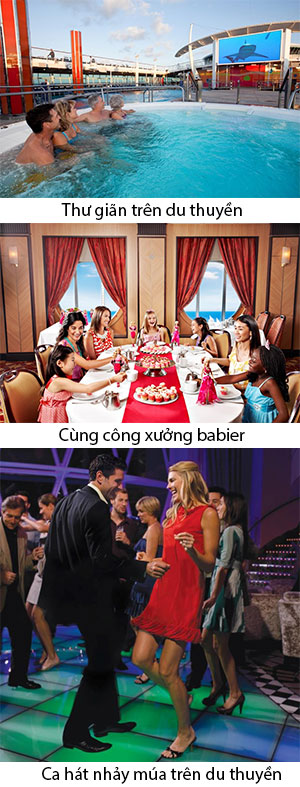 THƯ GIÃN TRÊN TÀU (Ăn: phục 24/24 trên du thuyền)