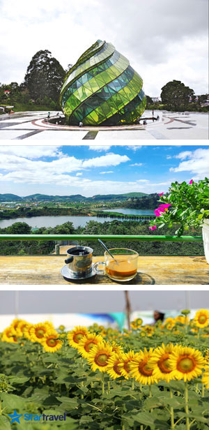 NGÀY 02: QUẢNG TRƯỜNG LÂM VIÊN - NHÀ THỜ DOMAIN -  CAFE MÊ LINH - TP. HCM.(Ăn sáng, trưa)