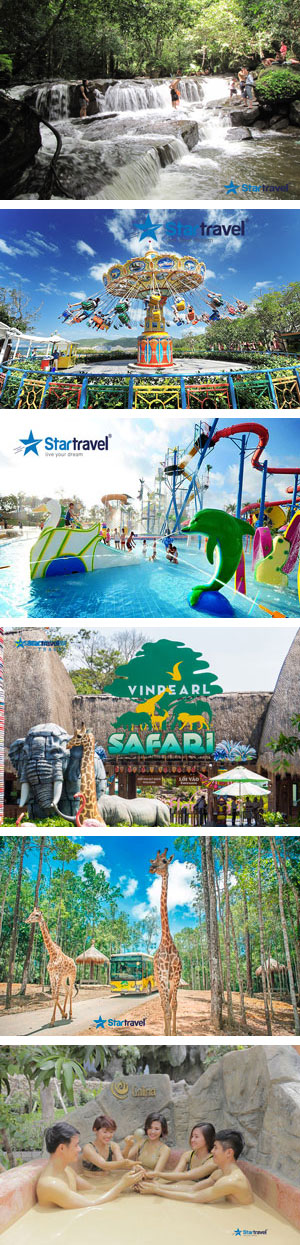 Ngày 02: PHÚ QUỐC – VINPEARL LAND – SAFARI (Ăn sáng, ăn trưa) (Ăn tối tự túc)
