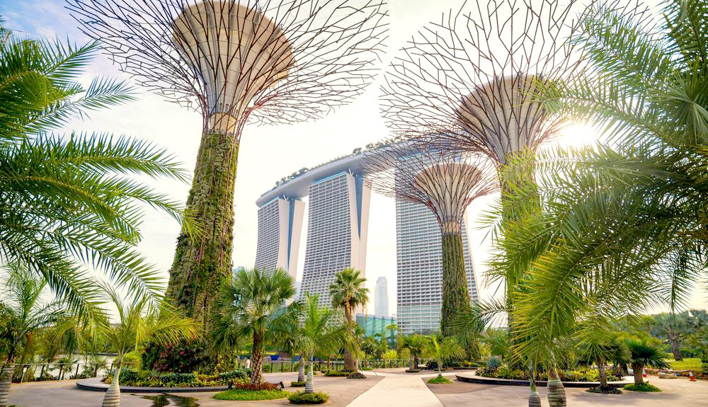 du thuyền biển garden by the bay và marina by sand singapore