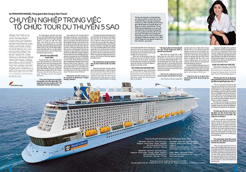 Tổng giám đốc Công ty Star Travel Phạm Kim Nhung: Chuyên nghiệp trong việc tổ chức Tour Du thuyền 5 sao